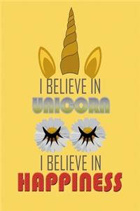 I believe in unicorn I believe in happiness floral chamomille cute notebook