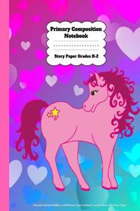 Primary Composition Notebook Story Paper Grades K-2 Journal Dashed Midline And Picture Space School Exercise Book 100 Story Pages