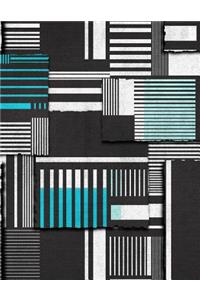 Geometric Striped Block Composition Book
