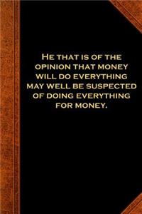 2019 Daily Planner Ben Franklin Quote Opinion Money Vintage Style