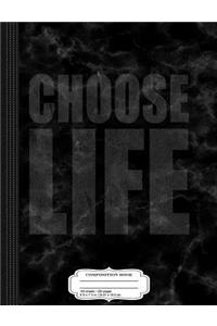 Vintage Choose Life Pro-Life Composition Notebook