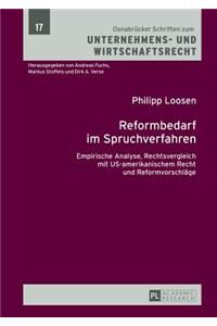 Reformbedarf Im Spruchverfahren