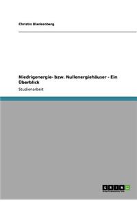 Niedrigenergie- bzw. Nullenergiehäuser - Ein Überblick