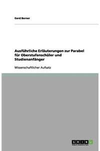 Ausführliche Erläuterungen zur Parabel für Oberstufenschüler und Studienanfänger