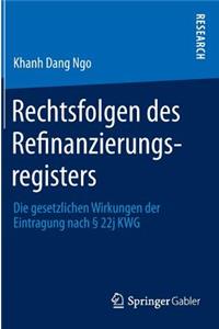 Rechtsfolgen Des Refinanzierungsregisters