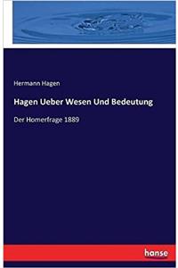 Hagen Ueber Wesen Und Bedeutung