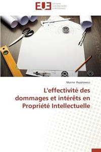L'Effectivit? Des Dommages Et Int?r?ts En Propri?t? Intellectuelle