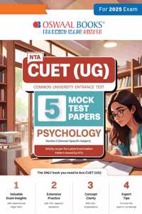 Oswaal NTA CUET (UG) 5 Mock Test Papers Psychology (For 2025 Exam)