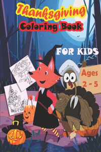 Thanksgiving Coloring Book For Kids, Age 2-5