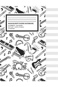 Manuscript Paper Notebook