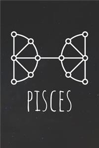 Pisces Notebook 'Zodiac Stars' - Zodiac Diary - Horoscope Journal - Pisces Gifts for Her