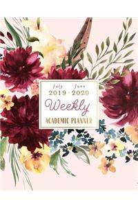 July 2019 - June 2020 Weekly Academic Planner