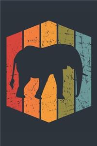 Retro Elephant Notebook - Gift for Elephant Lovers - Vintage Elephant Journal - Elephant Diary for Boys and Girls