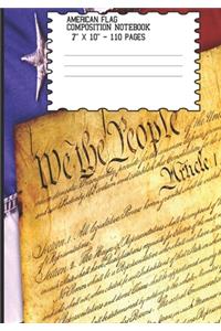 American Flag Composition Notebook