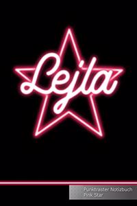 Lejla Punktraster Notizbuch Pink Star