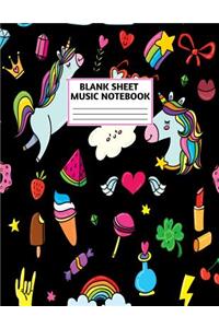 Blank Sheet Music Notebook