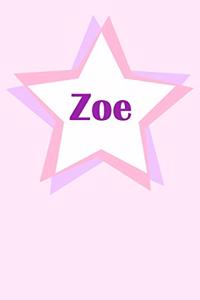 Zoe First Name Personalized Notebook