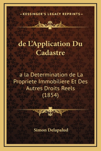 de L'Application Du Cadastre