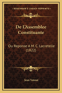 De L'Assemblee Constituante