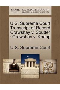 U.S. Supreme Court Transcript of Record Crawshay V. Soutter