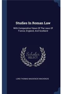 Studies In Roman Law