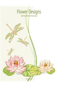Flower Designs Coloring Book for Grown-Ups 3