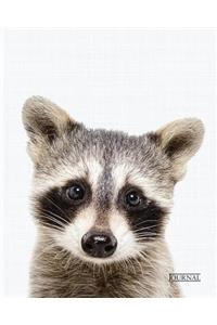 Raccoon Journal 8x10 inch 102 Page Line Notebook/Diary