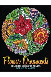 Flower Ornaments Adult Coloring Books