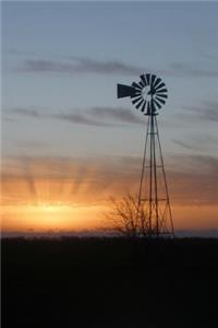A Windmill on a Farm in Rural Kansas USA Journal