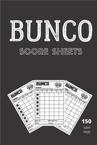 Bunco score sheets