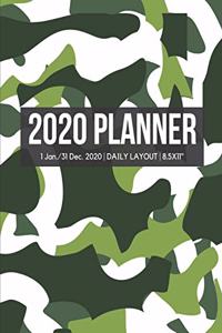 2020 Green Camo Daily Planner