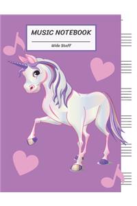 Music Notebook Wide Staff