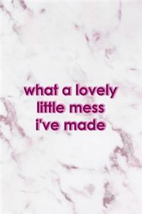 What A Lovely Little Mess I've Made