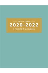 2020 2022 3 Year Monthly Planner