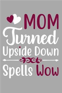 Mom Turned Upside Down Spells Wow