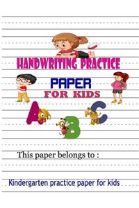 Handwriting practice paper for kids