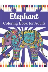 Elephant coloring book for adults