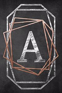 Chalkboard Foiling Minimalist Letter Notebook - A