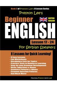 Preston Lee's Beginner English Lesson 17 - 24 For Serbian Speakers (British)