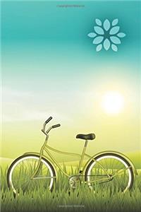 Green Ride Bicycle Blank Book