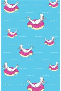 Journal Notebook Unicorns Floating In Doughnuts
