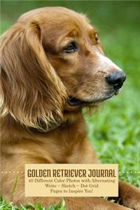 Golden Retriever Journal: Write Sketch Doodle