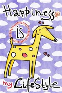 Bullet Journal Notebook for Dog Lovers, Happiness Is My Lifestyle Yellow Dog 3