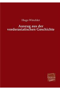 Auszug Aus Der Vorderasiatischen Geschichte