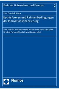Rechtsformen Und Rahmenbedingungen Der Innovationsfinanzierung