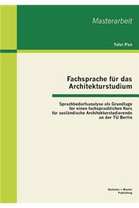 Fachsprache für das Architekturstudium