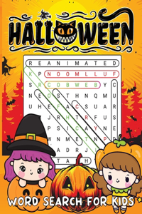 Halloween Word Search for Kids: 77 Halloween Themed Word Search Puzzle