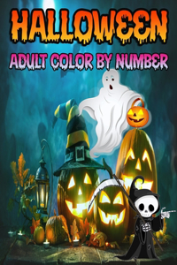 Halloween color by number for adult