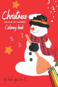 Christmas Colour By Number Coloring Book for Kids Ages 4-8