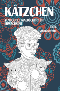 Zendoodle Malbücher für Erwachsene - Entzückende Tiere - Tiere - Kätzchen